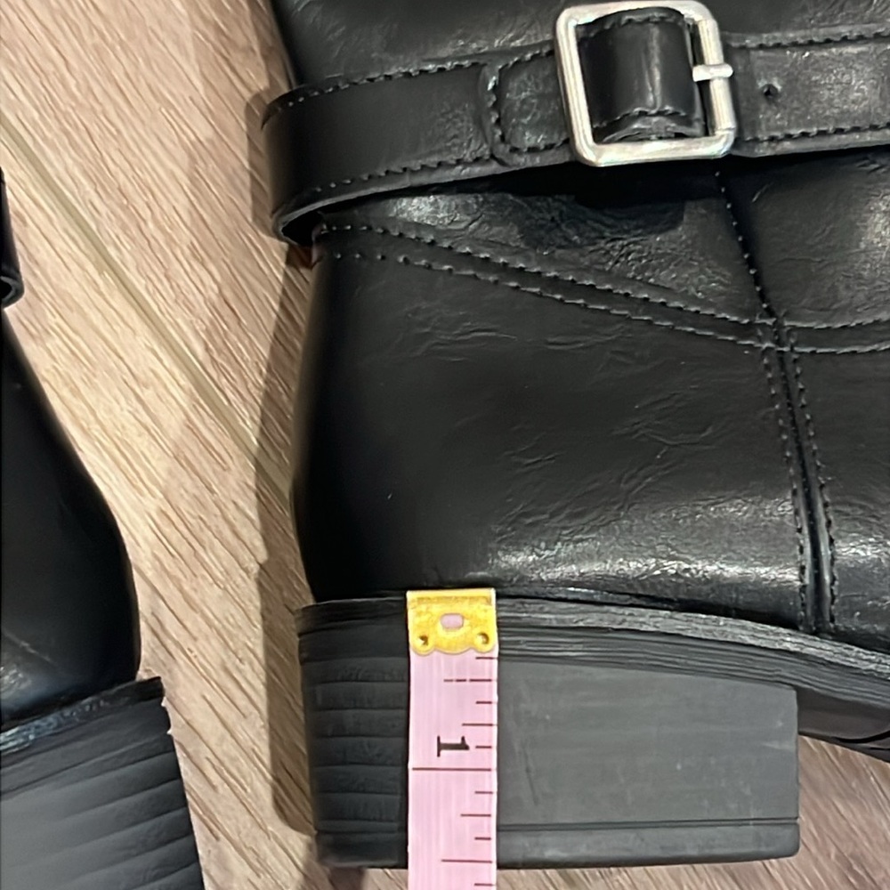 St. John’s Bay Danwood Riding Black & Brown Knee-High Boots Size 7M Memory-foam - Picture 10 of 16
